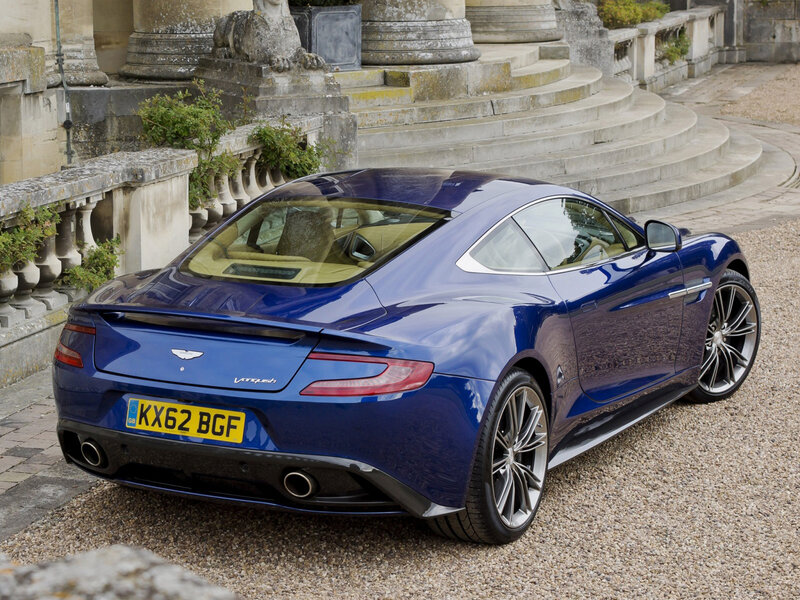 Blue Aston Martin Vanquish