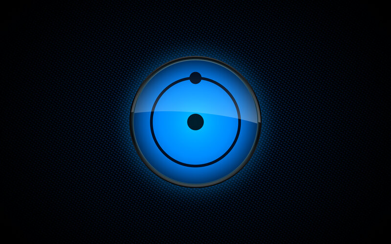 blue atom icon