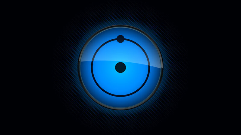 blue atom icon