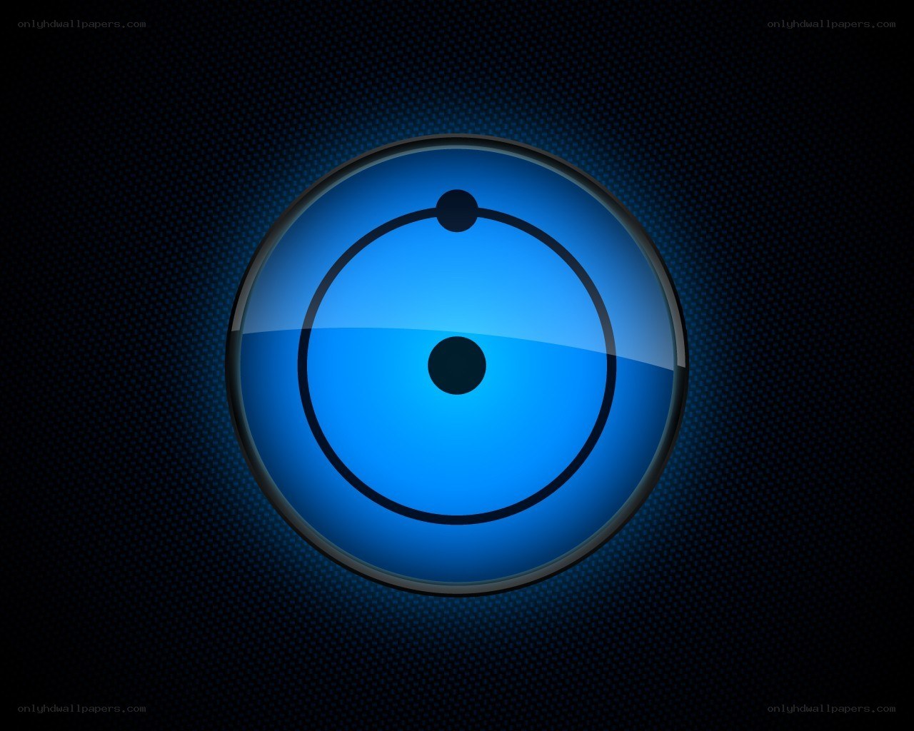 blue atomic symbol icon