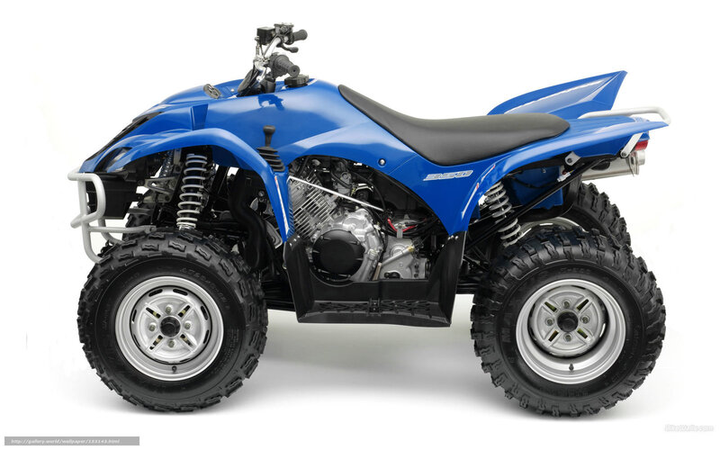 Blue ATV quad bike
