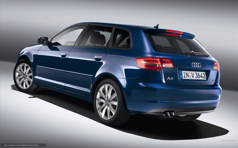 Blue Audi A3 hatchback