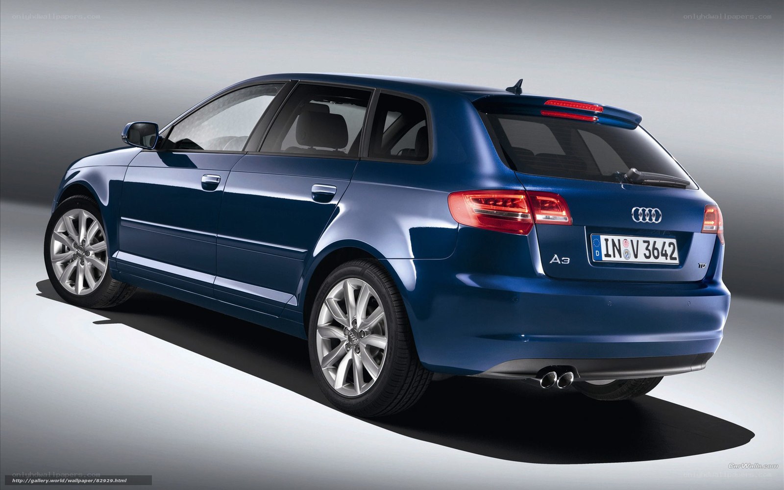 Blue Audi A3 hatchback