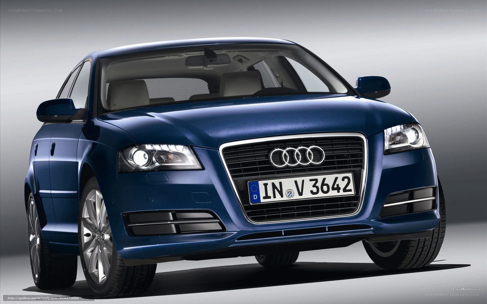 Blue Audi A3 sedan