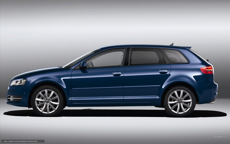 blue audi a3 station wagon