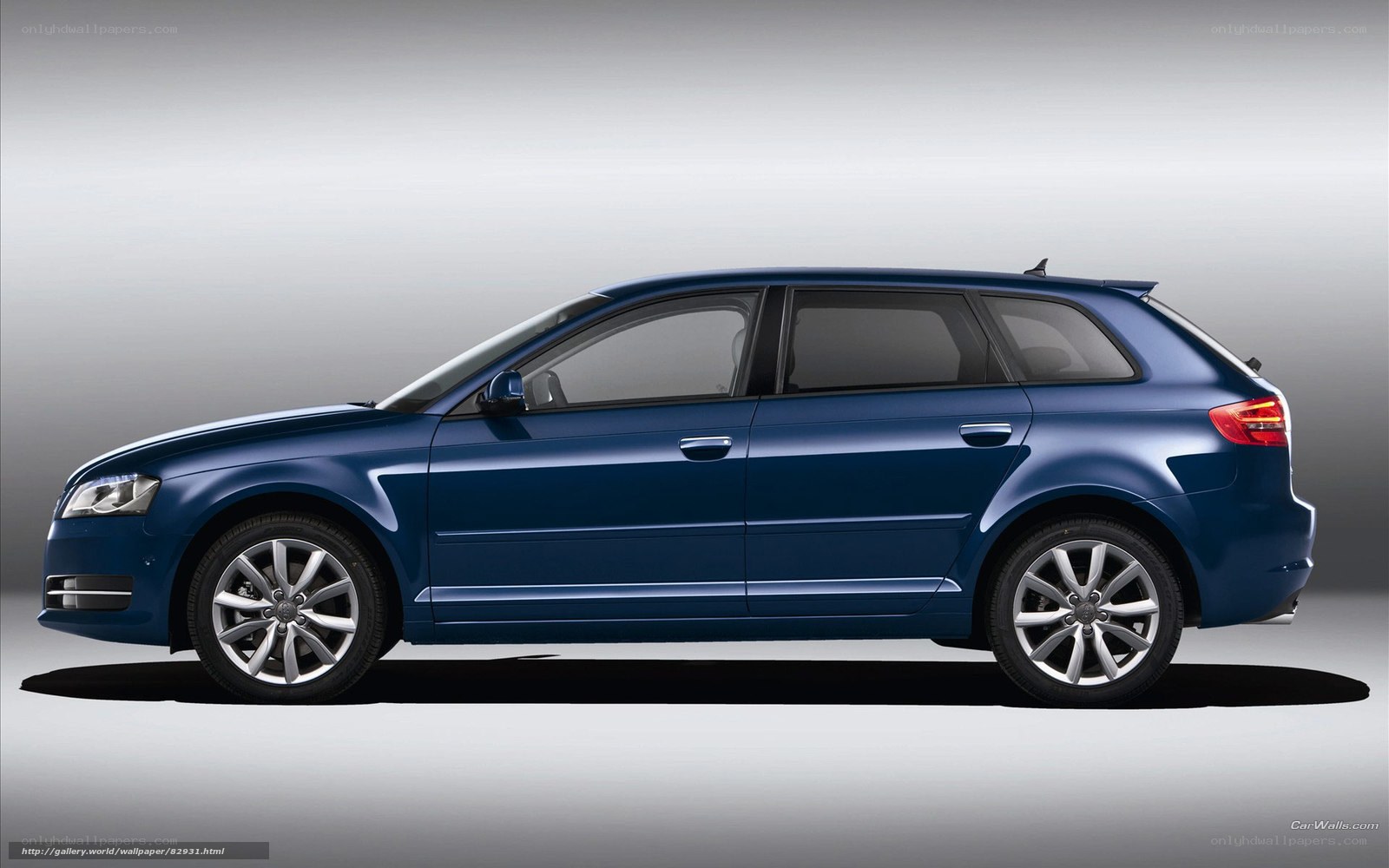 blue audi a3 station wagon