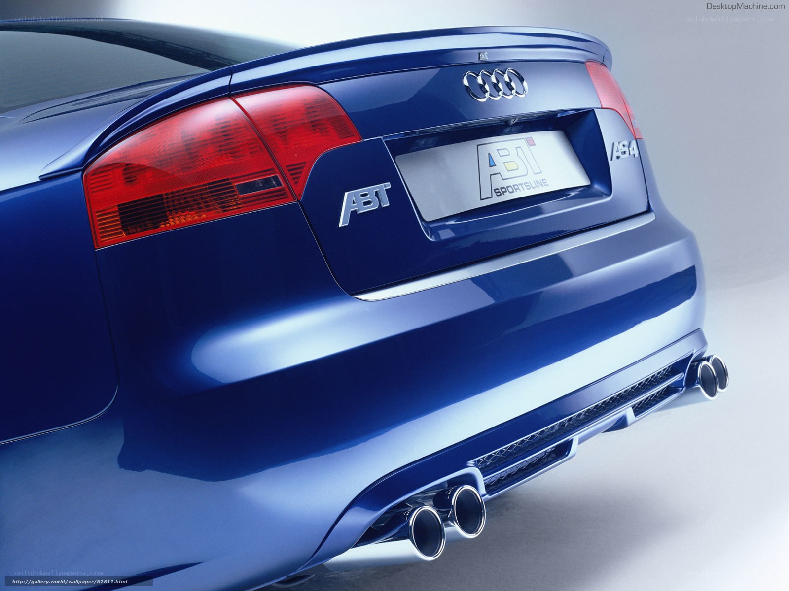 blue audi a4 rear view