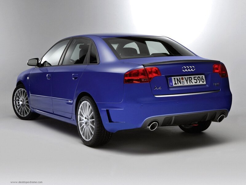 Blue Audi A4 Sedan — Neutral, Photograph, Car