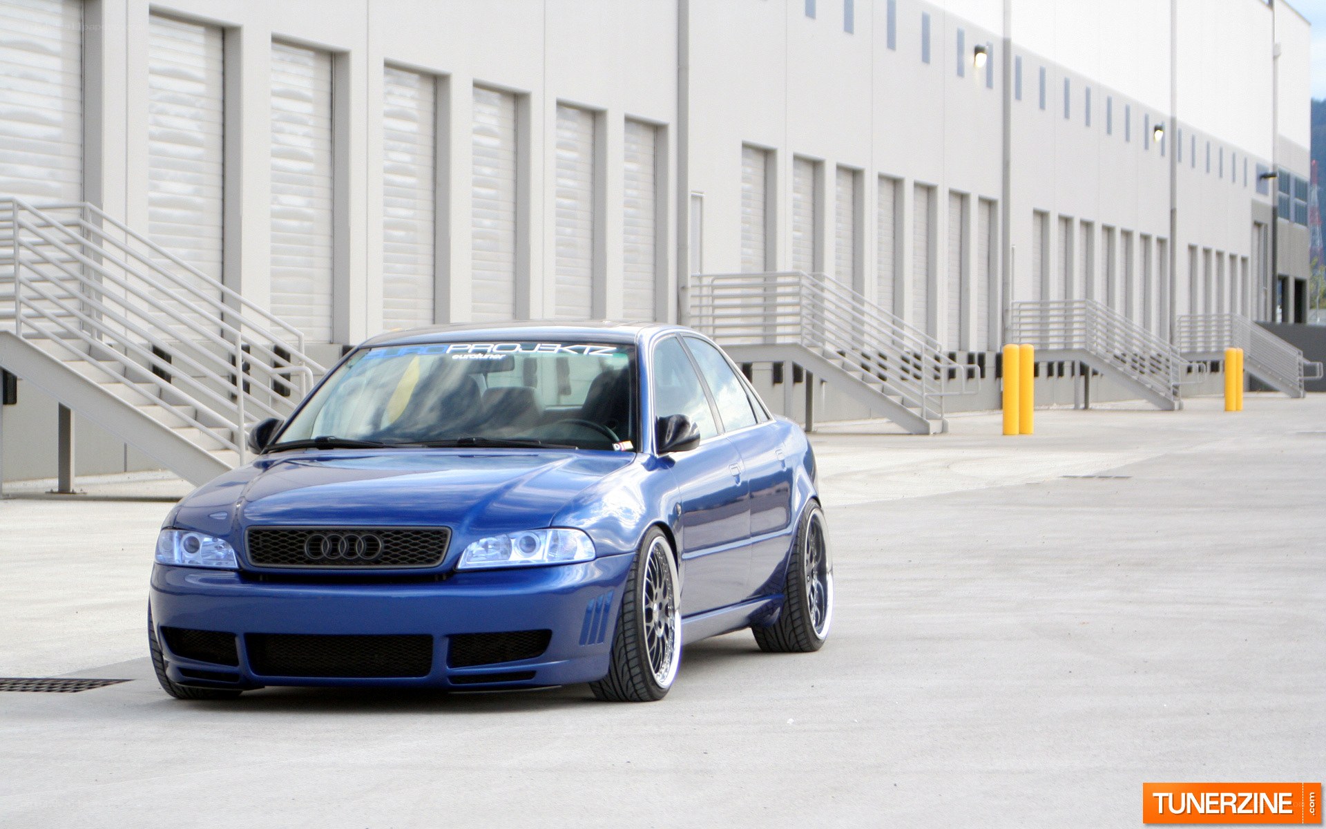 blue audi a4 tuning