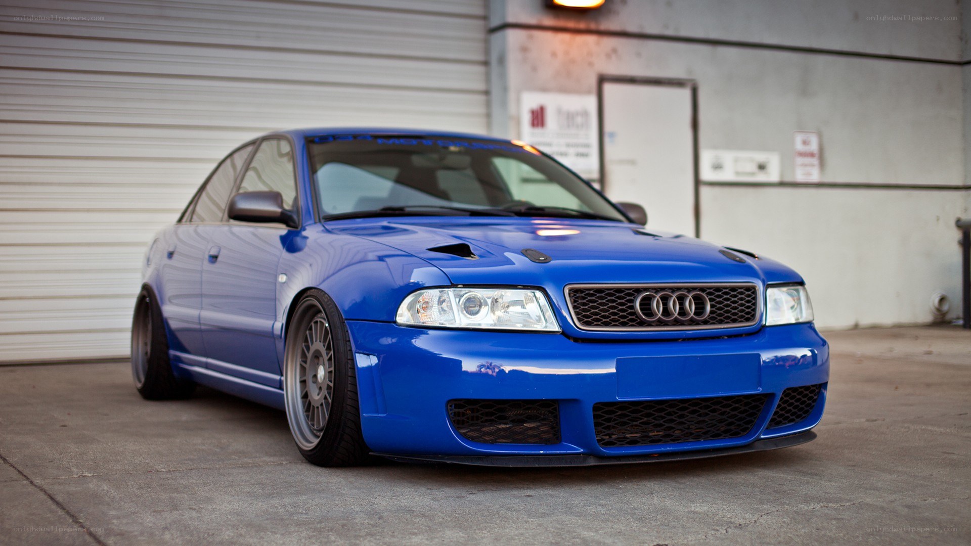 blue audi a4 with custom body kit