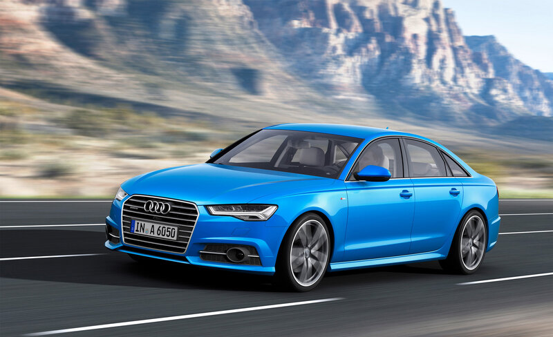 Blue Audi A6 Sedan