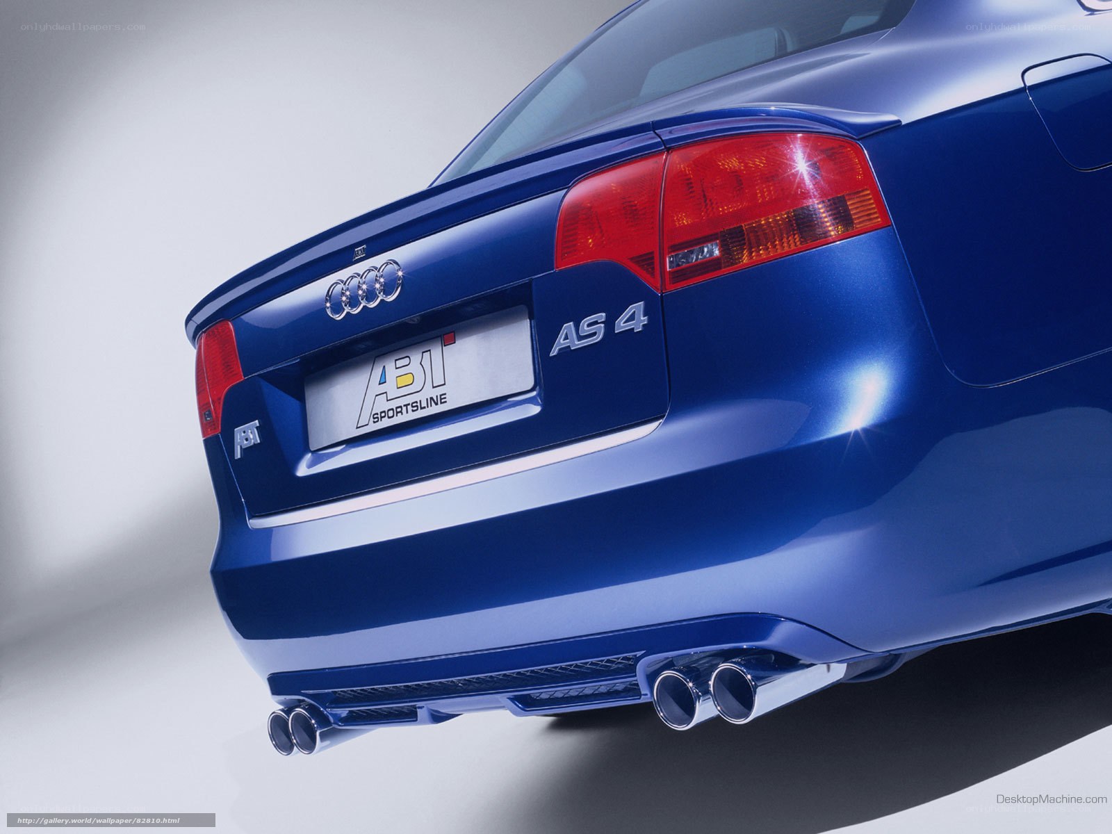 blue audi as4 rear view