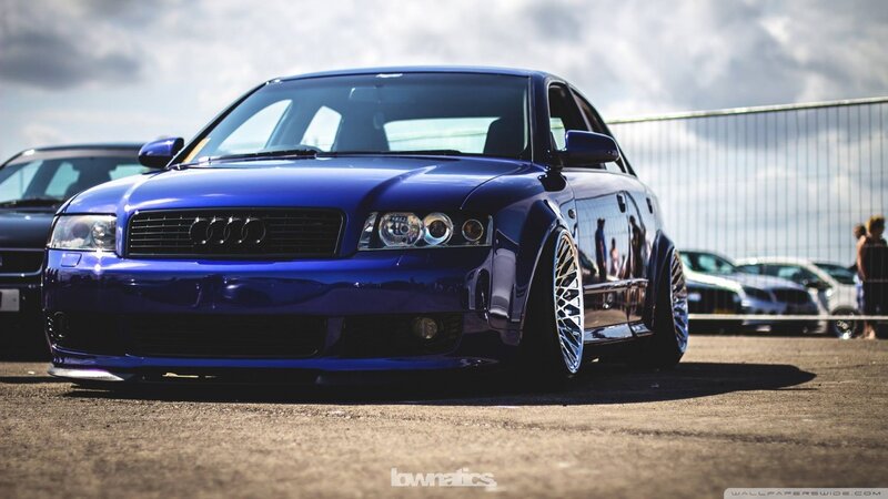 Blue Audi Car — Dramatic, Afternoon
