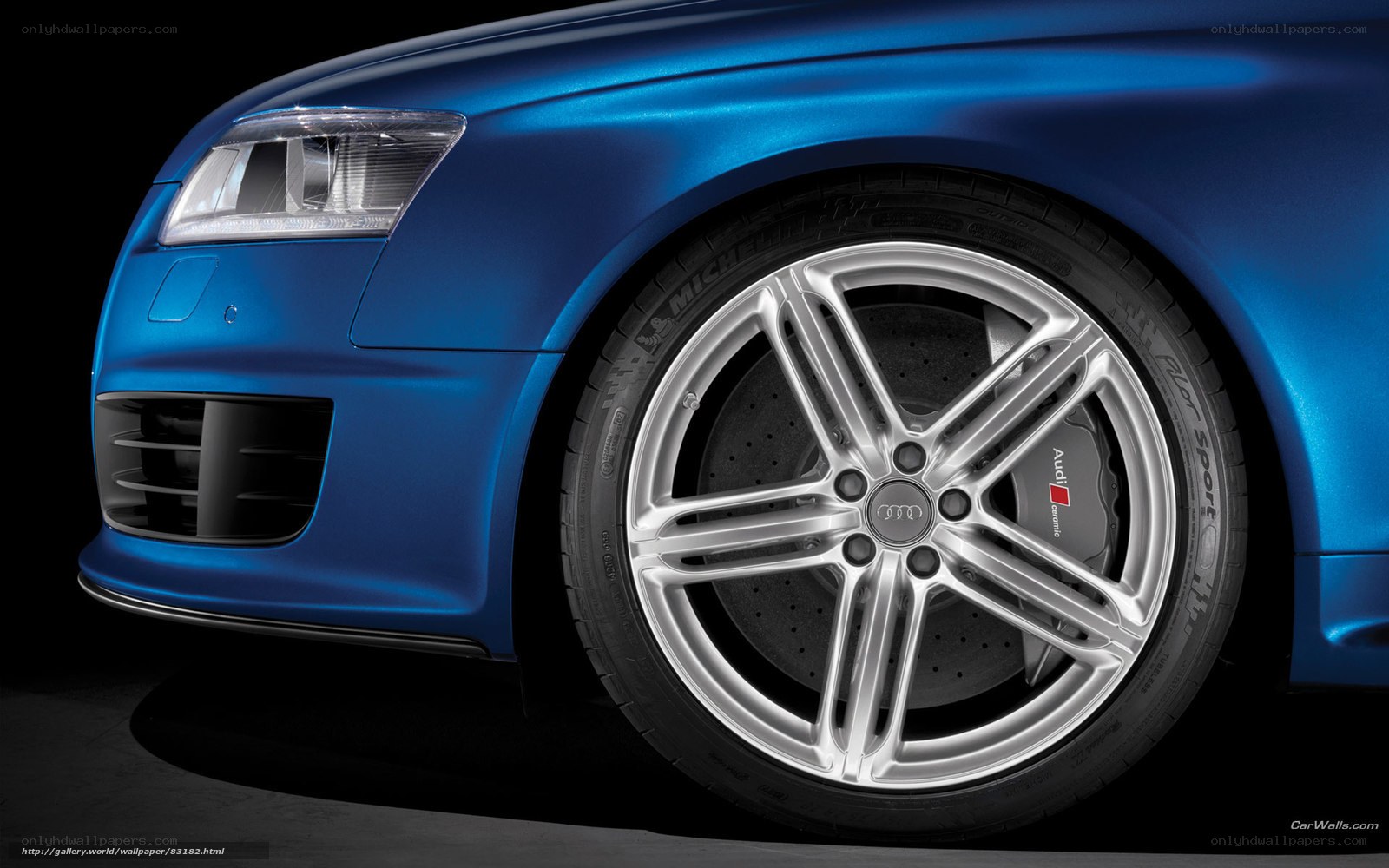 blue audi car wheel