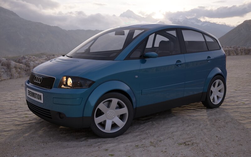 Blue Audi Concept Car — Serene