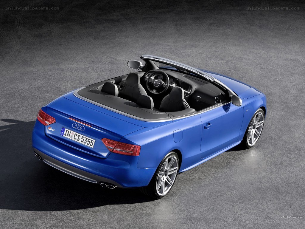 blue audi convertible car
