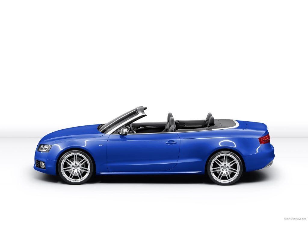 blue audi convertible car