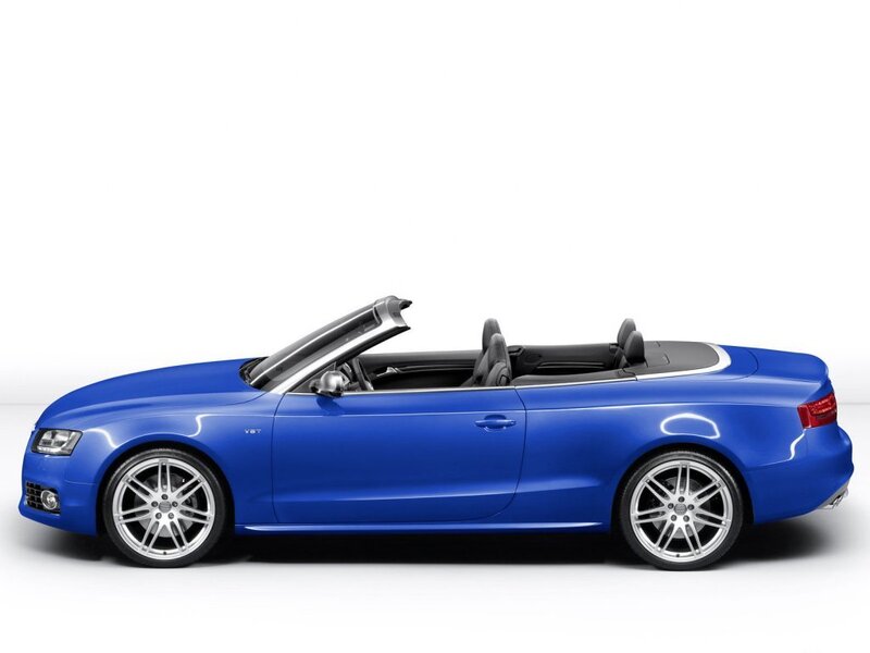 blue audi convertible car