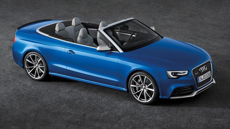 Blue Audi Convertible — Dramatic, Photograph, Car, Seats, Wheels