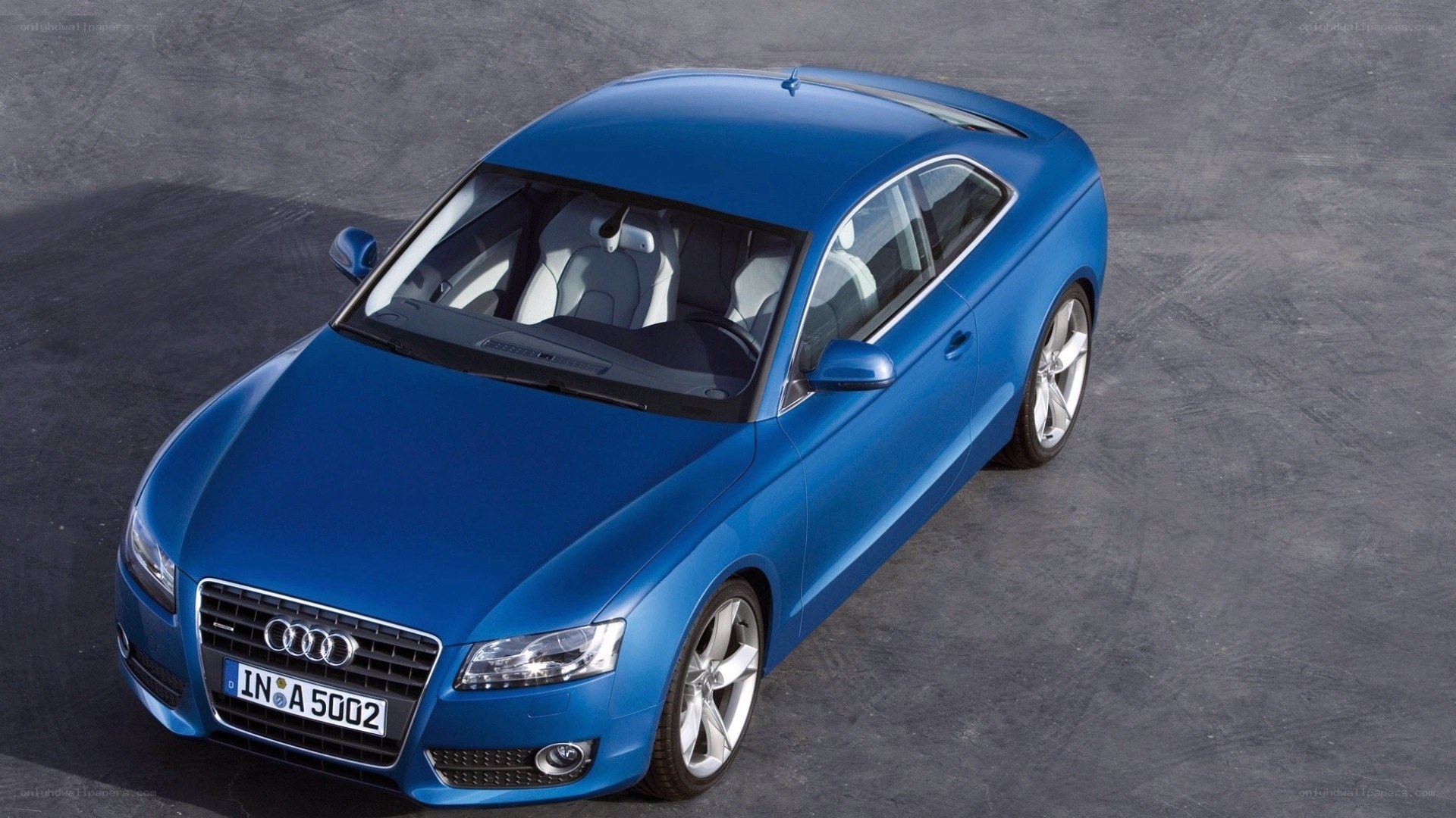 blue audi coupe car
