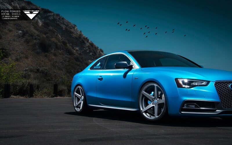 Blue Audi Coupe — Dramatic, Afternoon, Photograph, Car