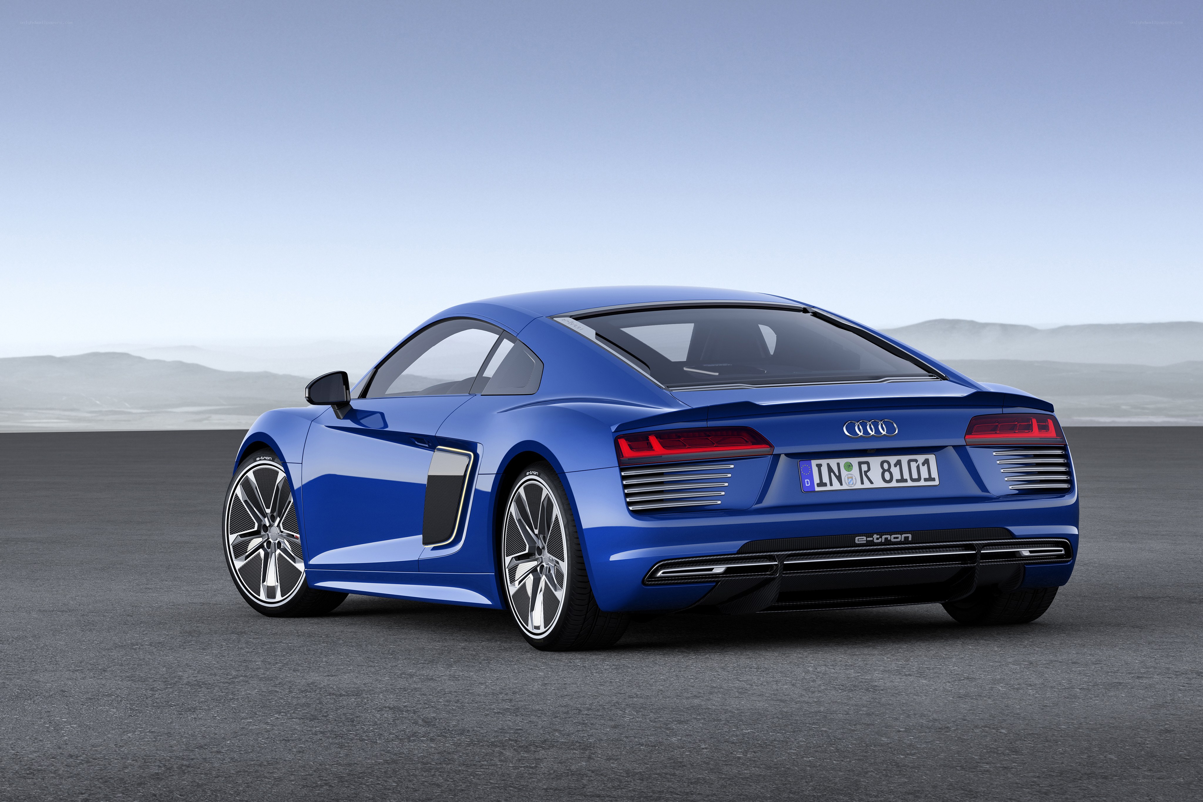 Blue Audi e-tron concept car