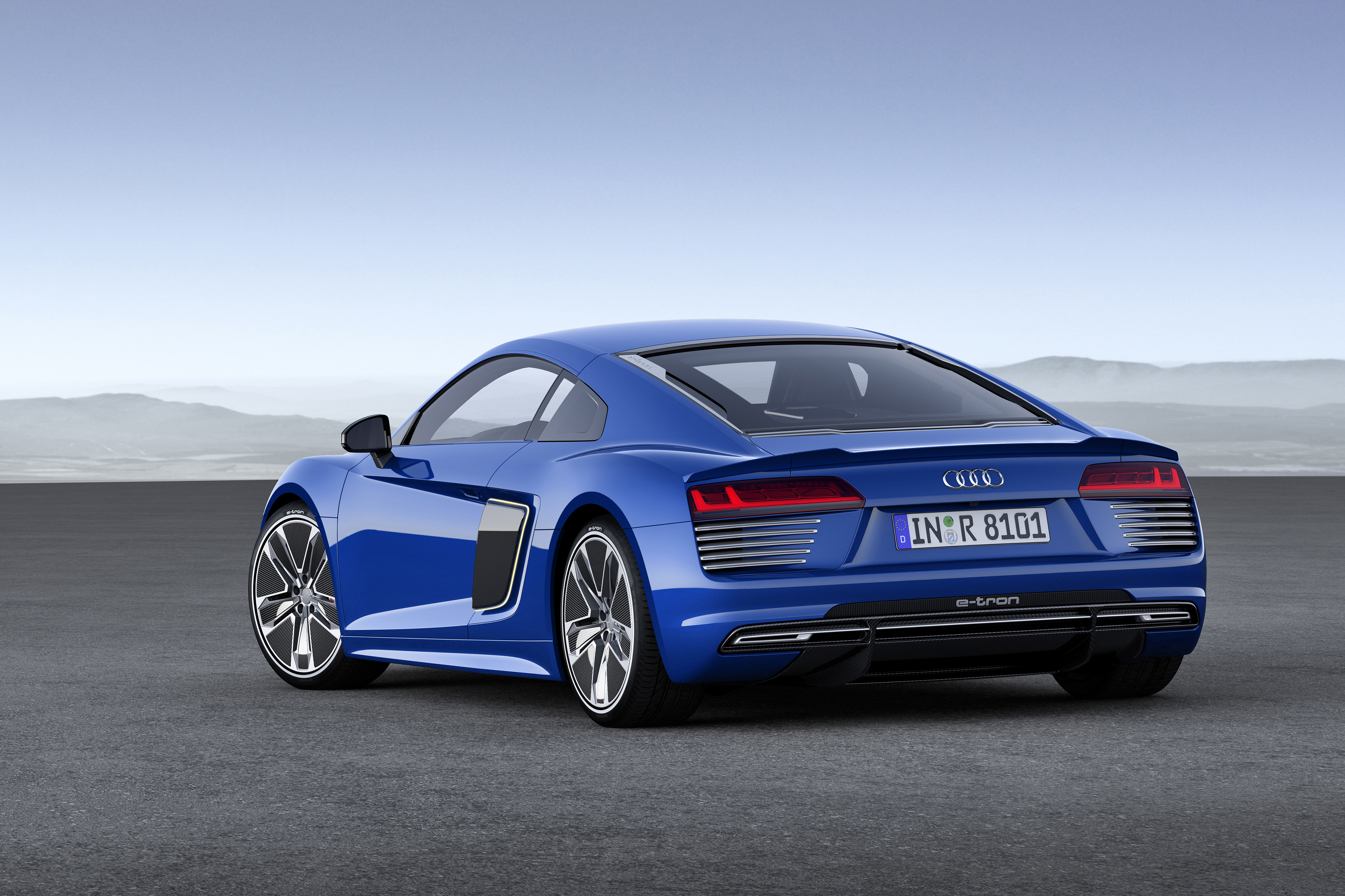 Blue Audi e-tron concept car