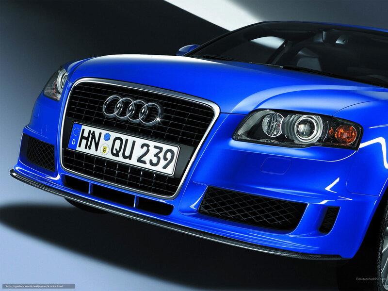 Blue Audi front view