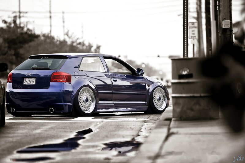 Blue Audi Hatchback