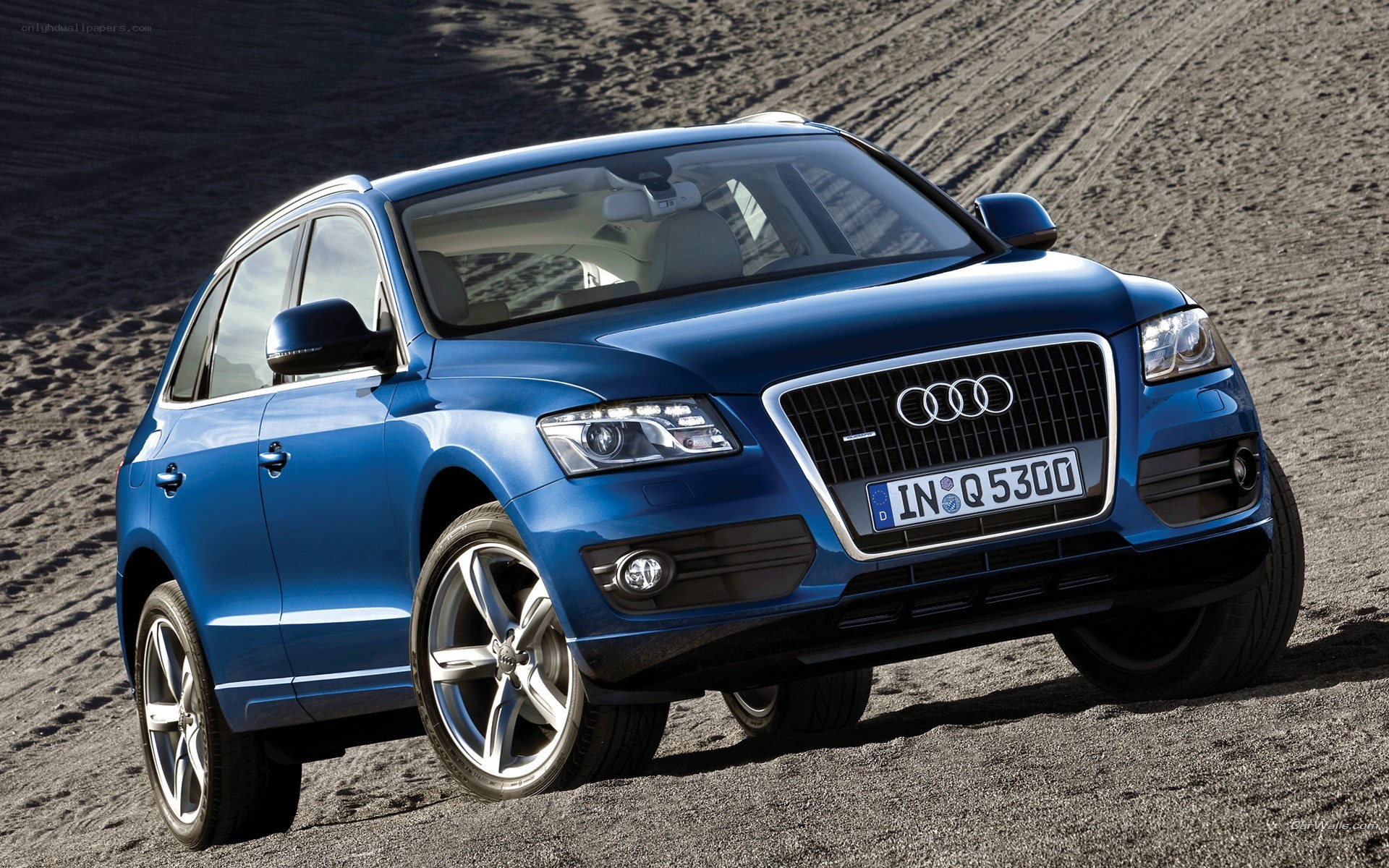 blue audi q5 suv