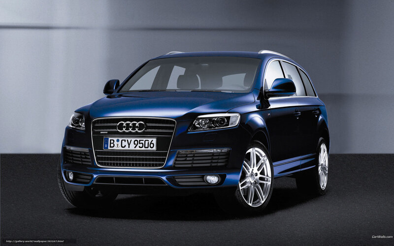 Blue Audi Q7 SUV