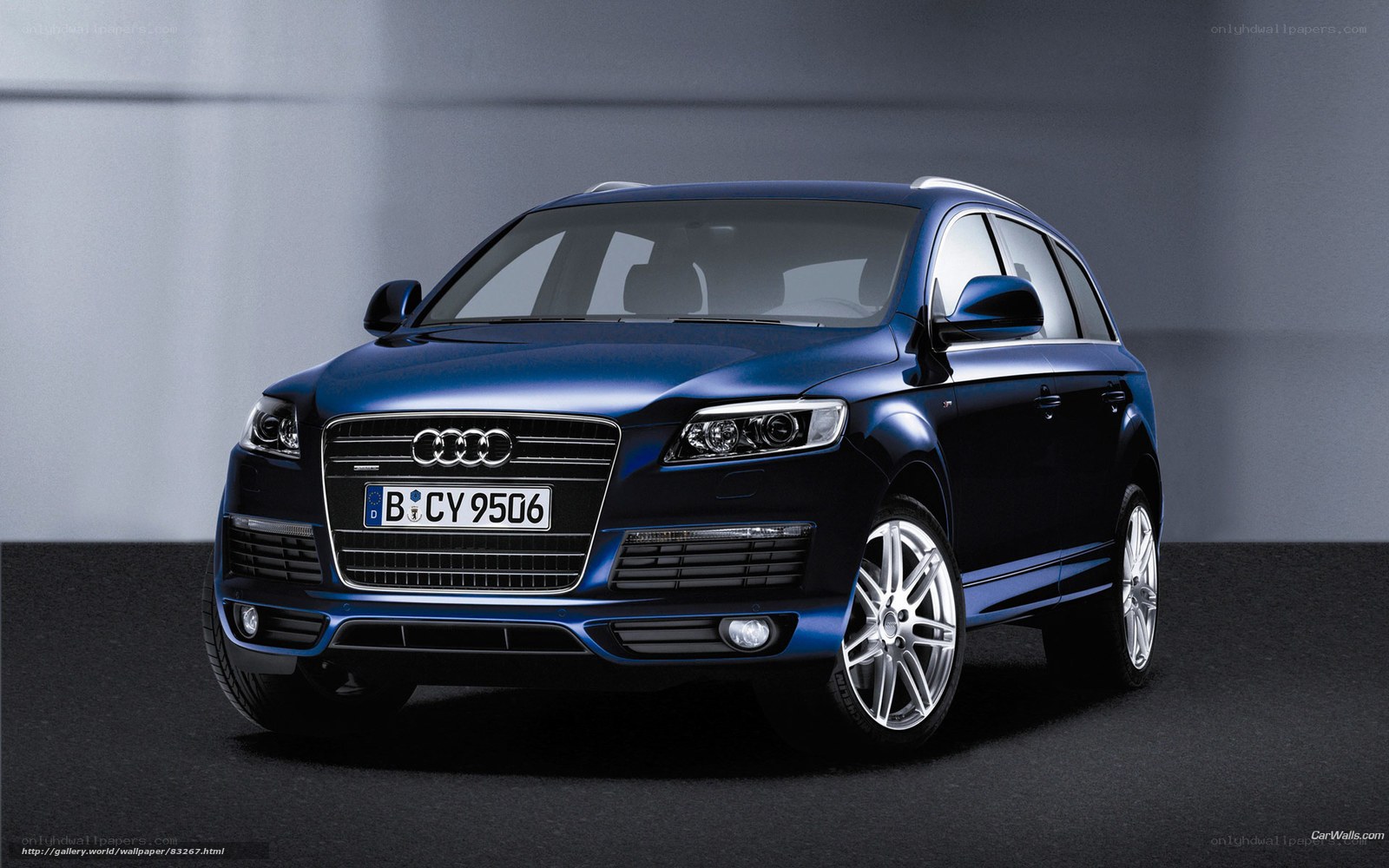Blue Audi Q7 SUV