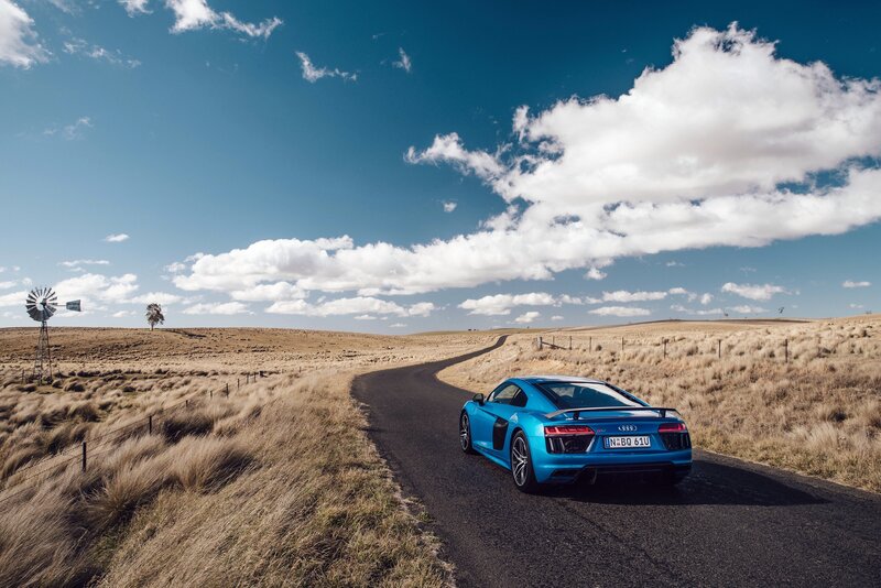 Blue Audi R8 Car — Serene