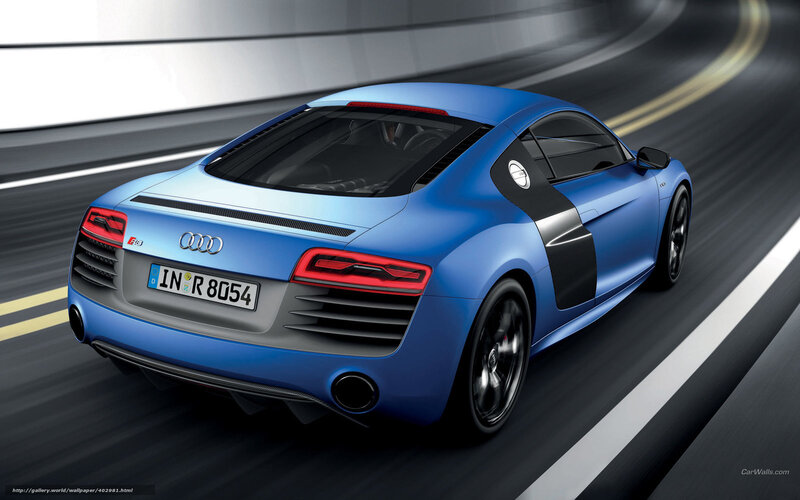 Blue Audi R8 sports car