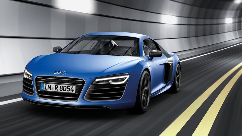 Blue Audi R8 Sports Car — Dynamic, 3d Render