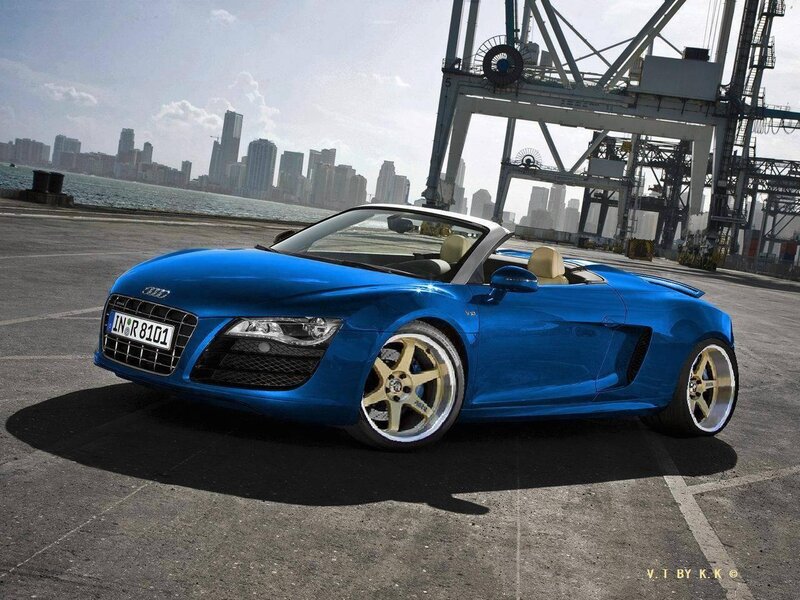 Blue Audi R8 Spyder