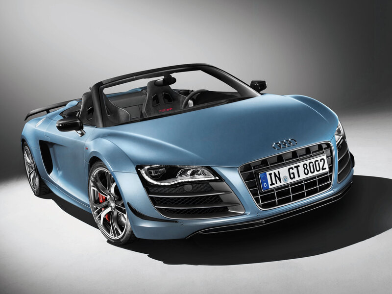 Blue Audi R8 Spyder — Dramatic, Photograph, Car