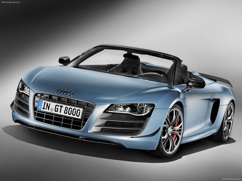 Blue Audi R8 Spyder — Dramatic