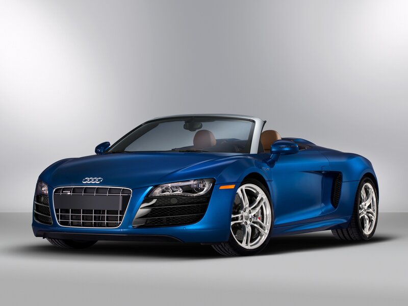 Blue Audi R8 Spyder — Neutral