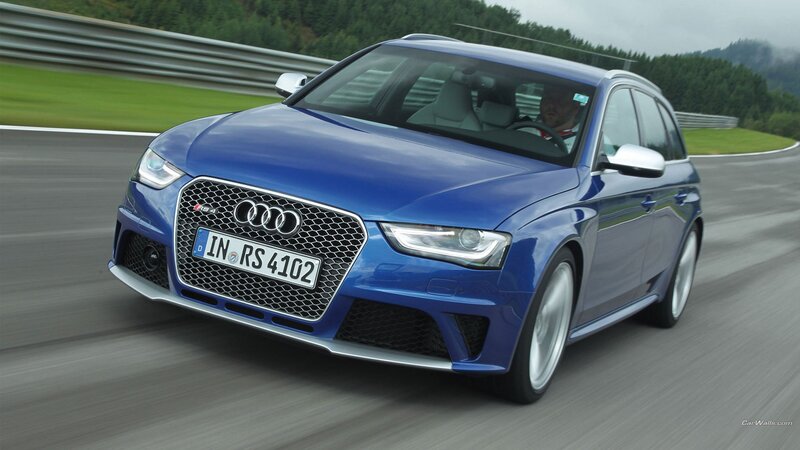 Blue Audi Rs4 Car
