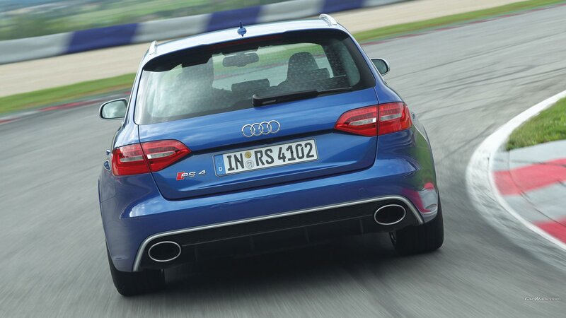 Blue Audi Rs4 on Track — Dynamic, Afternoon, Photograph
