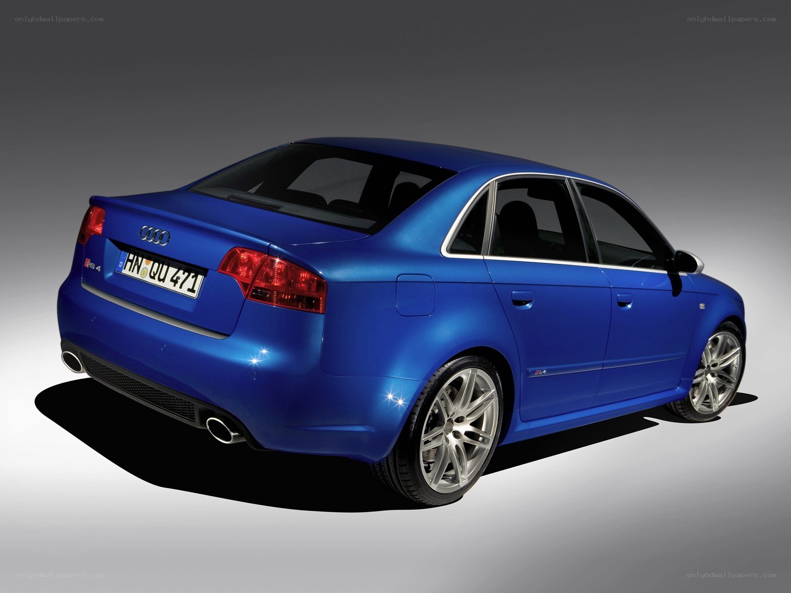 blue audi rs4 sedan