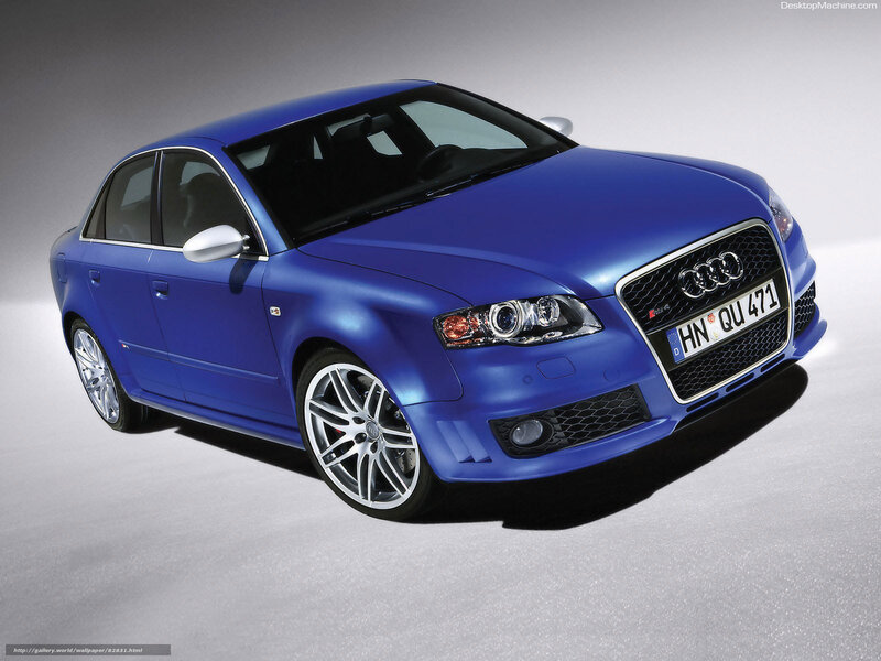Blue Audi Rs4 Sedan — Dramatic, Photograph