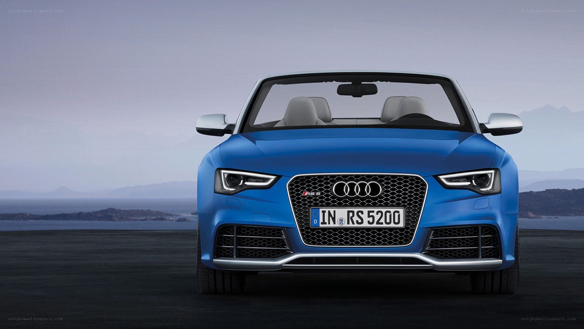 Blue Audi RS5 Convertible