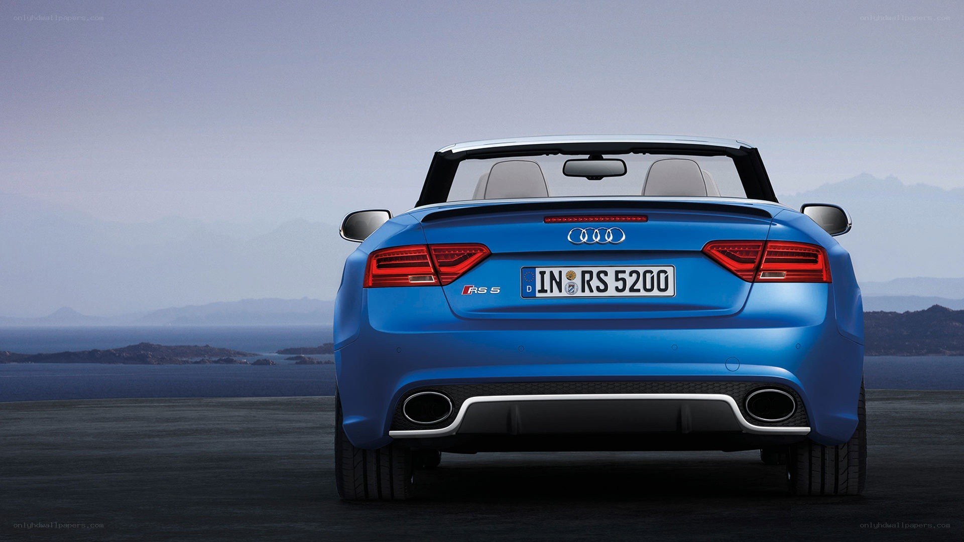 Blue Audi RS5 Convertible