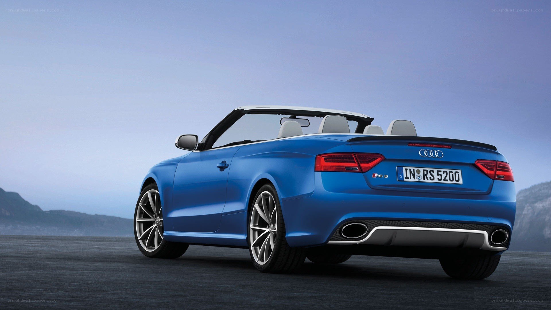 Blue Audi RS5 Convertible