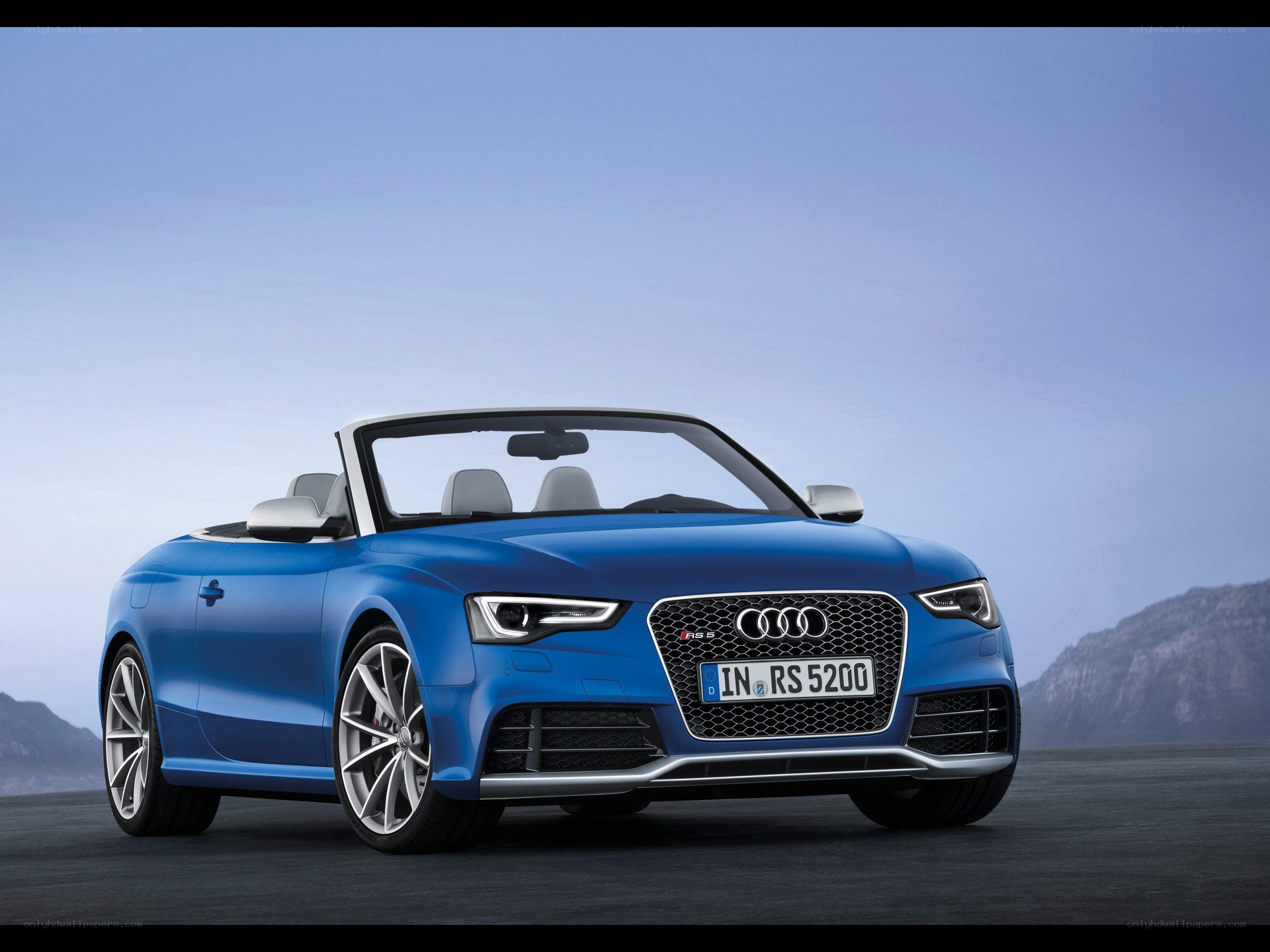 Blue Audi RS5 Convertible