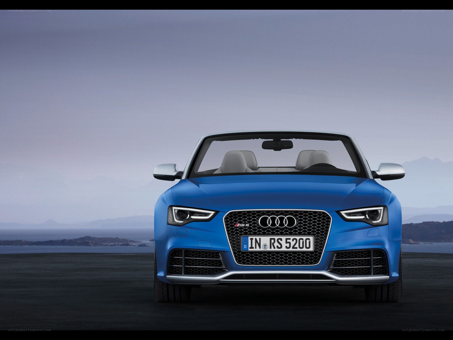 Blue Audi RS5 Convertible