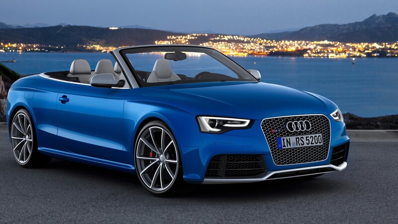 Blue Audi RS5 Convertible