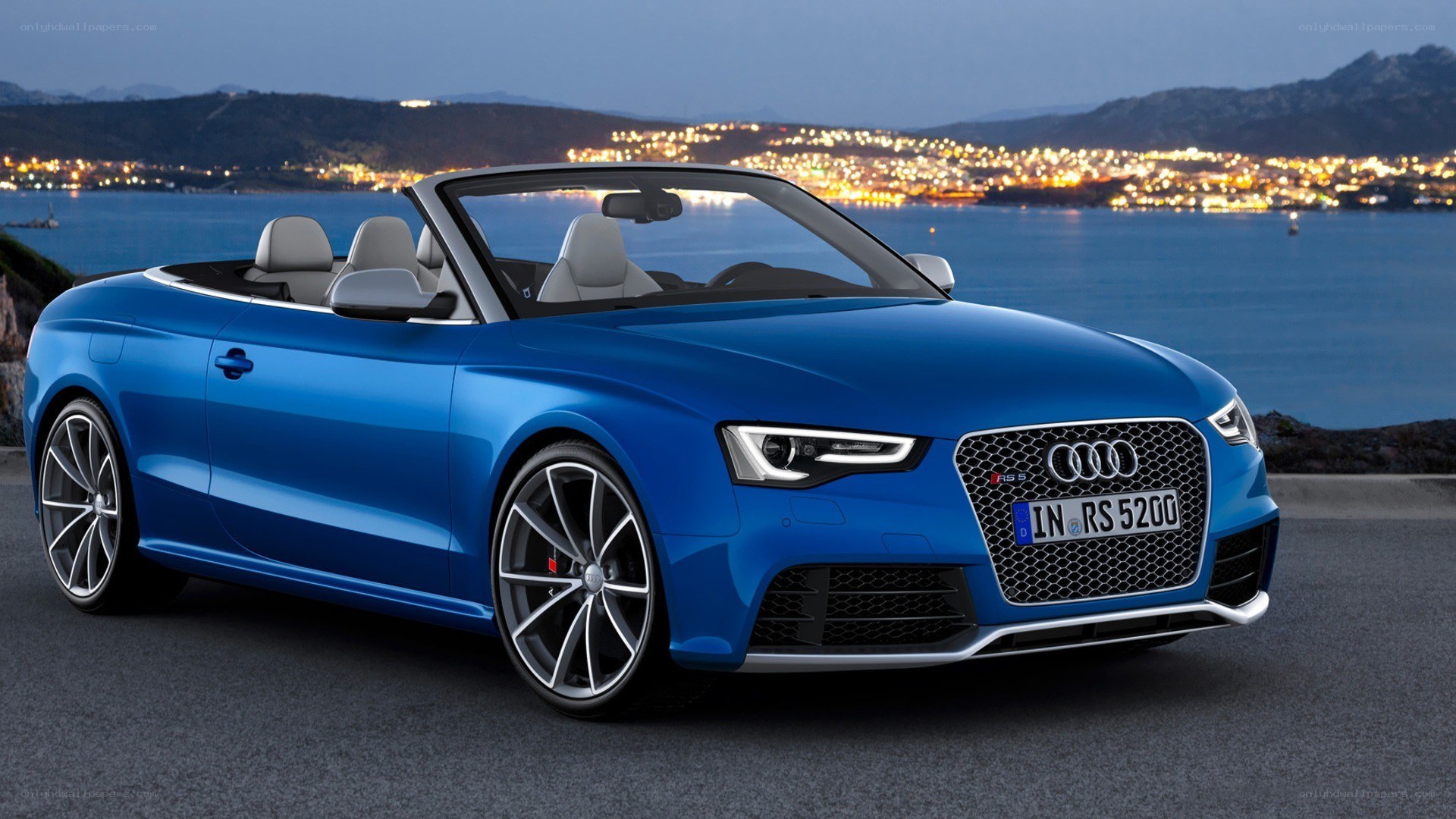 Blue Audi RS5 Convertible